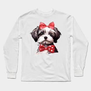 Fancy Havanese Dog Long Sleeve T-Shirt